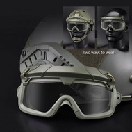 (ยุทธวิธีทหาร) แว่นตาแว่นตารถจักรยานยนต์ Windproof แว่นเกมสงครามแว่นตาหมวกนิรภัย Paintball ปกป้องดวงตา