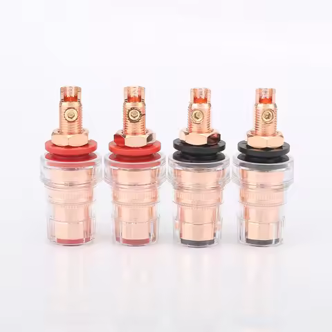 Audiocrast 99.9998 Purity Copper Plated Binding Posts Speaker Connectors Binding Post Speaker Panel