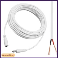 【AUROA】DC Extension Cable,12V Extension Cable, DC Connector 5.5 mm x 2.1 mm White