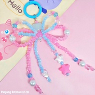 GANTUNGAN Bag Hanger Bag Charm Keychain Ribbon Coquette - GK002