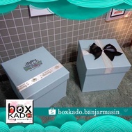 By box Gift Banjarmasin color Lightbiru Size 15cm x 15cm Height 15cm