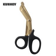 KUNHEV Nurse Scissors, Stainless Steel Titanium plating Trauma Shears, 18cm Bandage Scissors