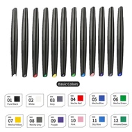 DSPIAE Soft Tip Water-based Marker Pen Kit Basic Metallic Fluorescent Color Kit for Gundam Model Pai