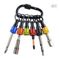 All 6Pcs Bit Holder Gadgets Drill Bit Holder 1 4 Drill Bit Holder Keychains Screwdriver Bit Holder f