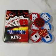 5 mm Thick Regular Carom Seeds with Master King Card Motif Random/ | Original Single Layer Drum Coin