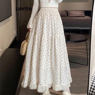 Lovito Casual Skirts Ditsy Floral Ruffle Skirts for Women LNA60317 Lovito Remu Takoha Remu Puawai Ru