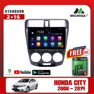 เครื่องเล่น Android MICHIGAจอแอนดรอยตรงรุ่น Honda City 2008-2014 แถมฟรีฟิล์มกันรอยมูลค่า350 บาท
