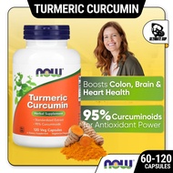 Now Foods, Turmeric Curcumin, Herbal Supplement, 95% Curcuminoids, 60 Veg Capsules