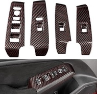 JSWAN Carbon Fiber Window Lift Button Panel Cover For 11th Gen Civic Hatchback Type R FL5 (2023+) fo
