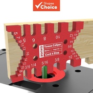 One Set Woodworking Height Gauge, Aluminum Dovetail Jig Tenon Caliper Metric & Imperial Card Gauge F