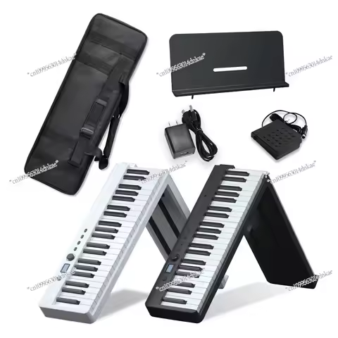 Portable Folding Electronic Piano 88 Keys Thickened MIDI Keyboard Bluetooth Charging, Folding Piano 