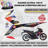 SUZUKI RAIDER SATRIA 150 FI GUNDAM STRIPPING DECALS STICKER (WATERPROOF, LAMINATED, FADE PROO SUZUKI