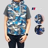 BERGHAUS - rompi pria - vest pria - motif loreng - army blue