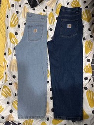 Carhartt wip Brandon pant 淺藍 深藍 M號