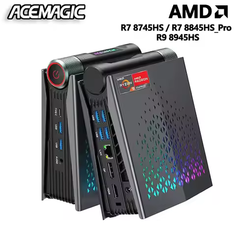 ACEMAGIC S3A Mini PC Gaming AMD R7 8745HS/8845HS R9 8945HS RAM 32GB DDR5 1TB SSD Gamer Computer RGB 