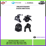 Hyundai Matrix 1.6 Auto Oem Engine Mounting (LH 21830-17250/RH 21810-17000/FRT 21910-17050/RR 21930-