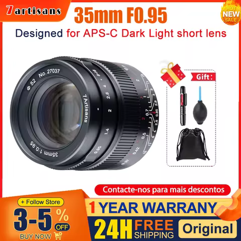7artisans 35mm F0.95 Portrait MF Large Aperture Lens for Sony E A6600 Fuji FX for Canon EF-M M6 Niko