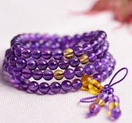 Amethyst Bracelet Amethyst Handle 108 Pearls