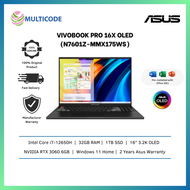 Asus Laptop Vivobook Pro 16X OLED N7601Z-MMX175WS 16'' 3.2K Black ( I7-12650H, 32GB, 1TB SSD, RTX3060 6GB, W11, HS )