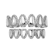 Hip Hop Grillz Iced Out Cubic Zirconia Top and Bottom Mouth Grills for Your Teeth 14K Gold Plated Gr