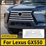 For 2024 Lexus GX550 GX550h Front Grill Chrome Decoration Strip GX 550 550h Exterior Upgraded Access