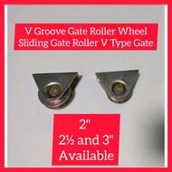 Iron Wheel V Groove Gate Roller Wheel Sliding Gate Roller V Type Gate with Ball Bearing