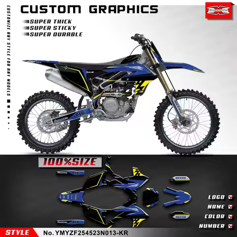 KUNGFU GRAPHICS Motorcycle Graphics Adhesive Sticker for YAMAHA YZ450F YZ250F YZ450FX YZ250FX 23 24 