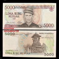 Uang Kuno Lama Jadul 5000 Rupiah Teuku Umar 1986 UNC