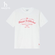 Hazzys Haggis print T-shirt women's summer new comfortable short-sleeved top trendy  0519