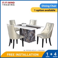 Marie Marble Dining Set/ Marble Dining Table/ Meja Makan 6 Kerusi/ Meja Makan Marble/ Meja Makan Set