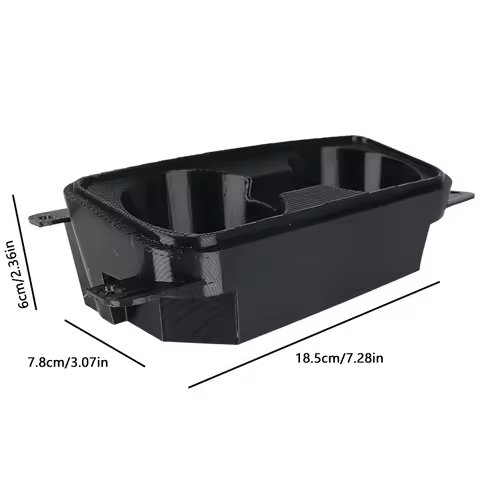 Armrest Central Console Cup Holder Durable Plastic Wear-Proof Black Design Easy Installation For BMW