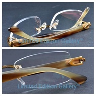 Kacamata Rimless Cartier Buffs Buffalo Horn Made in France 