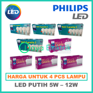 (PAKET 3 GRATIS 1) Philips Lampu LED Essential 5W 6W 7W 8W 9W 10W 11W 12W - Bohlam LED Mycare Paket Multipack 5 6 7 8 9 10 11 12 W Watt