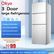 3 door Refrigerator 125L Capacity Home/Commercial Save Electricity Fridge Temperature Freezer節能電冰箱