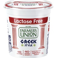 Farmers Union Greek Style Lactose Free Fresh Yogurt, No Sugar, No Lactose, Mild Tasting Natural Yogu