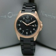 Jam Tangan Alexandre Christie Pria AC 6540 Black Rosegold Original