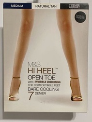 M&amp;S Hi Heel Open Toe with invisible cushioning 絲襪