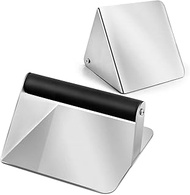 Smash Burger Press, HaSteeL 2Pcs Stainless Steel Bacon Press, Hamburger Press with ABS Handle for Fl