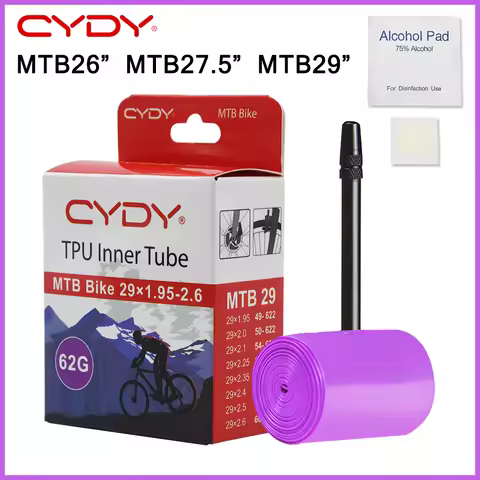 CYDY MTB Bicycle TPU Inner Tube 26/27.5/29x1.95 2.0 2.1 2.25 2.35 2.4 2.5 2.6 Tire FV 45mmCamera Bik