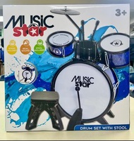 Music Star Drum Set with Stool 兒童爵士鼓組