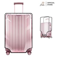 Joshee Sarung Koper Luggage Cover Pelindung Bahan PVC Transparant Tebal Mika Koper