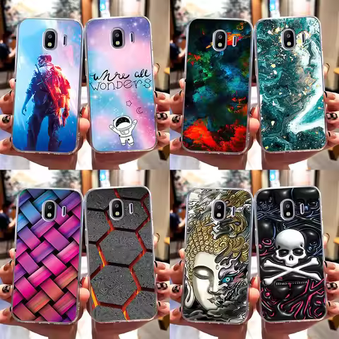 Marble Case For Samsung Galaxy J4 2018 Case J400 J400F Soft TPU Cover For Samsung Galaxy J4 Plus J 4