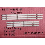 (Ready Stock) 43LF510T / 43LJ510T LG 43" LED TV Backlight (1Set)