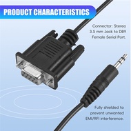 DB9 9 Pin VGA female cable ,DB 9 Female to TRS 3.5mm (1/8in) TRS Stereo Male Serial Data Cable-6 Fee