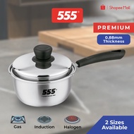 555 Premium Stainless Steel Saucepan - 304 Stainless Steel 0.88mm - Gas, Induction & Halogen Stoves