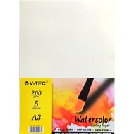 Vtec Watercolour Paper 200gsm A3 Imam Package - 5 Packs