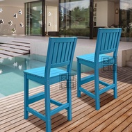 Plastic Wood bar Chair Open-air High Chair Outdoor bar Restaurant bar Back Chair bar Chair bar chair