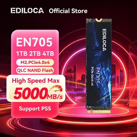 Ediloca EN705 M.2 2280 SSD 5000MB/s PCIe Gen4.0x4 NVMe SSD Internal Solid State Drive PS5 Dynamic SL