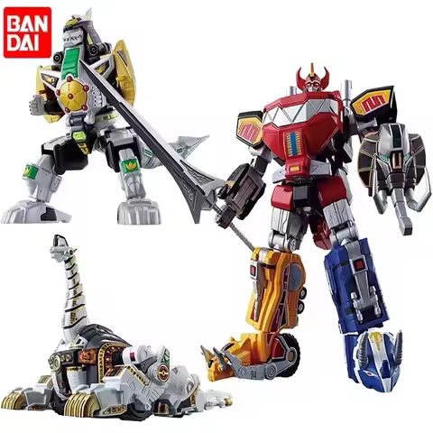 Genuine BANDAI SMP Mighty Morphin Power Rangers Megazord Dragonzord Titanus Ver. PVC Anime Action Fi