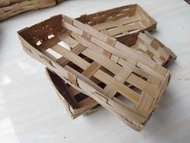 (50pcs) Reyeng Keranjang Bambu 16x6x3 / Wadah Ikan Pindang Cue Tongkol dll